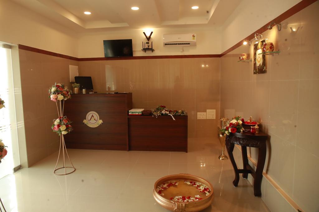 Reception lounge at the Ayurdeva Irinjalakuda in-patient retreat